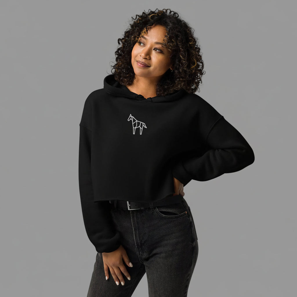 Aesthetic Clothing Company Edo Horse Womens Crop Hoodie